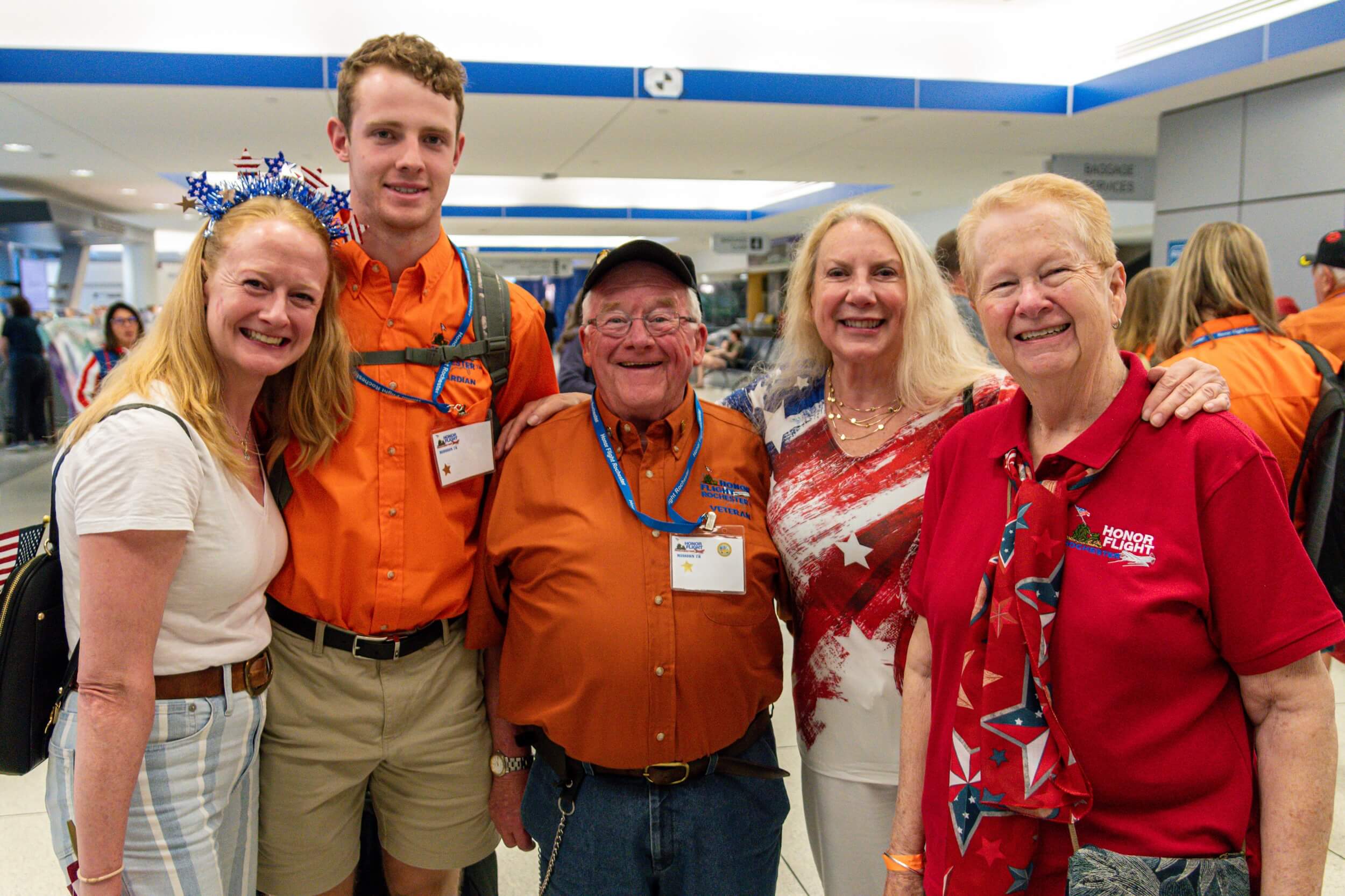 Veteran and guardian with his family at Welcome Home CeremonyD23